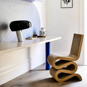 北欧设计师家具玻璃钢抽象艺术s形椅家用艺术样板房靠背休闲椅子