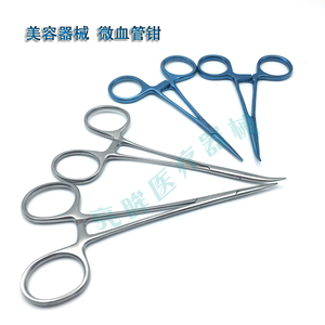 钛合金微血管夹止血钳眼科器械纹式止血钳美容整形手术阻断钳包邮