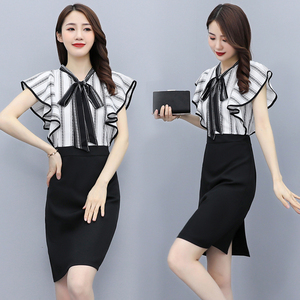 夏季高级感御姐白领女装上班族女神范轻熟风ol通勤气质职业连衣裙