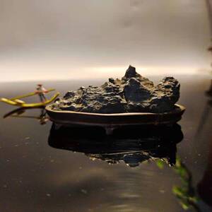 灵璧石天然奇石滴水莲花石山形石山子茶宠把件自然原石观赏石收藏