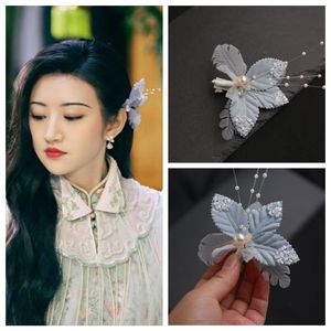 景甜司藤同款发饰发夹侧边夹树叶蝴蝶合金色一字夹卡子电视剧复古