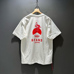 现货beams japan print tee日本制 龙年新年限定红绳短袖t恤24ss