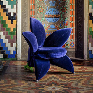 美木年华北欧设计师款花朵椅玫瑰花瓣休闲椅edra海星椅喇叭花椅子