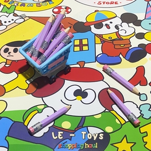 LE家玩具店 美国女孩食玩紫色铅笔 仿真配件