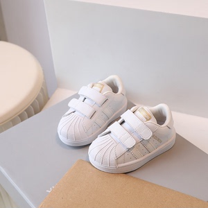 婴儿鞋软底透气男宝宝学步鞋1到3岁半女童小童鞋子春季板鞋小白鞋