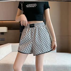 性感休闲大裤衩子女女生白色甜美阔腿裤紧身欧美高级黑色新款女性