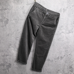 日系秋冬美式复古厚灯芯绒裤弹力阿美咔叽休闲工装直筒大码长裤男