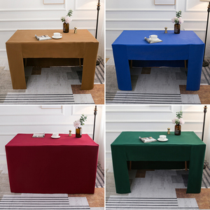 办公会议台尼桌布展会活动加厚酒店会议室桌子罩加厚绒面台泥定做