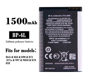 适用于诺基亚/Nokia E61i E63 E90 E71 N97 N810 E72 BP-4L电池