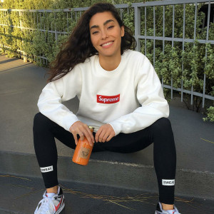 潮牌supreme卫衣女经典刺绣休闲情侣装2020新款圆领男士加绒加厚