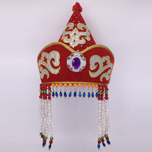 蒙古族贴云女帽女蒙古舞蹈演出帽少数民族服装佩饰日常带帽子