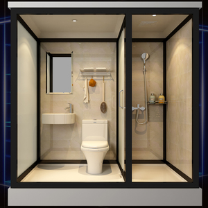 整体卫生间家用整体淋浴房简易一体式厕所集成洗澡间一体浴室澡房