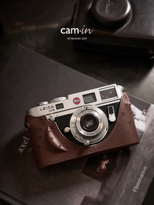 cam-in适用徕卡Leica M6/M3/M4/MP鸵鸟皮真牛皮相机保护皮套底座