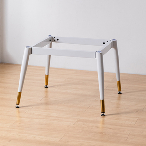 客厅家用岩板茶几小方桌腿底座支架轻奢茶桌腿简约大理石白金桌脚