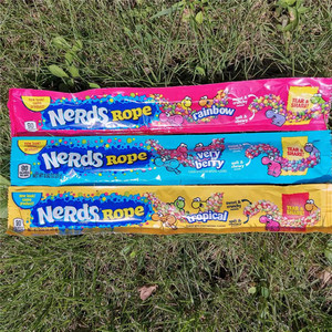 26g美国旺卡彩虹/浆果/热带果味粒粒绳索咀嚼糖nerds rope candy