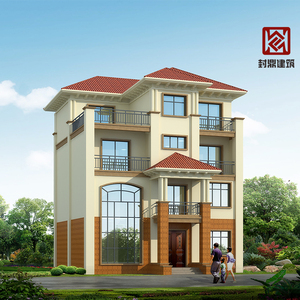 三层半自建房全套图纸设计新农村四层别墅房屋图纸设计大气别墅图