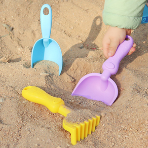 加厚磨砂软胶小铲子儿童玩雪人沙滩铲宝宝挖沙子幼儿园艺种植工具