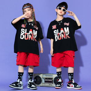 少儿hiphop演出服帅气架子鼓表演服团体男女嘻哈套装幼儿街舞服装