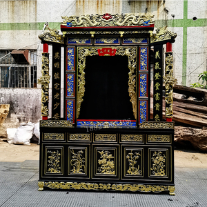 香樟实木寺庙宗祠道观大型佛龛神台祖先牌位神像佛柜供桌支持定制