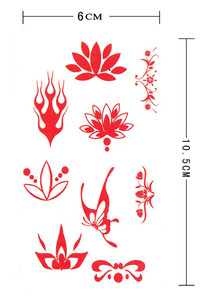 火焰眼角蝴蝶眉心贴防水男女古装摄影写真额头花佃舞台妆纹身贴纸