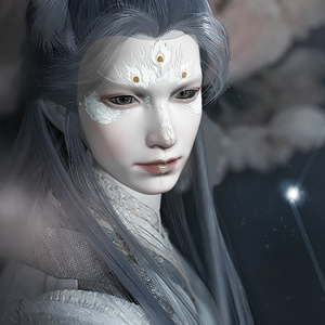 魂作物新款男帝面具成人国风全脸古风汉服人物派对装扮舞会艺术