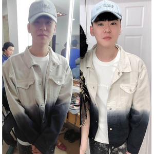 小辫儿二爷德云社张云雷同款衣服牛仔渐变宽松男女学生潮牌外套
