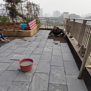 天然青石板庭院子花园别墅露阳台室户外仿古防滑走廊广场地砖石材