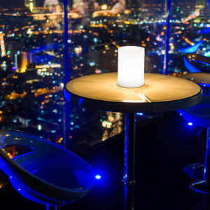 led夜晚装饰小夜灯网红暖暖情调氛围十足七彩圆柱灯发光酒吧台灯