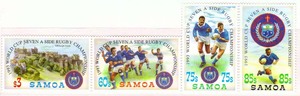 SMA135萨摩亚1993年橄榄球   邮票新4全