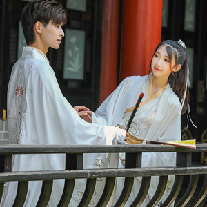 中国风鹤舞秋冬汉服男正版原创古风古装男士仙气侠客书生情侣装