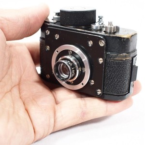 稀有苏联古董相机 克格勃KGB微型袖珍间谍相机快门工作