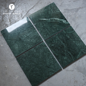 印度绿纯天然石材石板 15毫米厚 墨绿色复古酒店浴室地砖墙砖