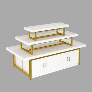 超市中岛展示柜化妆品促销台鞋子展示架文具货架堆头母婴店展示台