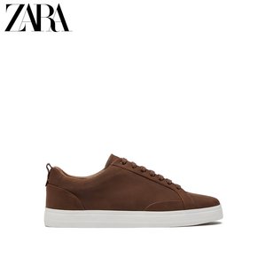 打折zara国内代购男鞋 棕色橡胶底运动鞋板鞋 2237720 105