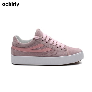 ochirly欧时力新女装绒面拼接平底休闲鞋板鞋1j0451
