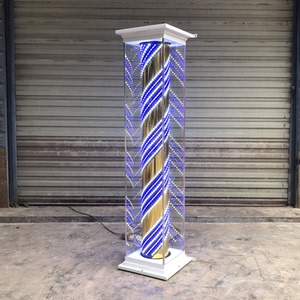 理发店转灯挂墙双单筒户外防水led落地美发挂壁大灯箱发廊标志灯