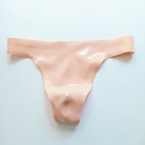 纯天然乳胶男士内裤低腰丁字裤紧身光滑性感肉色肤色可定制定做