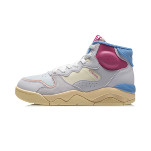 李宁女鞋2022新款女子高帮篮球休闲鞋运动耐磨透气板鞋agbr082