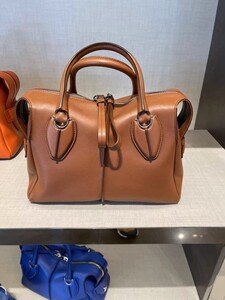 正品代购tods女士经典款荔枝纹牛皮小号tote包拉链休闲单肩手提包