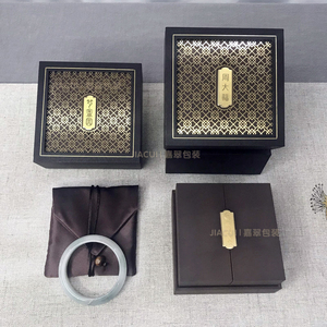 周大福古法金手镯盒子周大生中国黄金梦金园老凤祥礼品包装盒定制