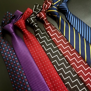 男女正装时尚商务8cm手打领带韩版职业装小领带条纹印花 上班工作