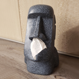 创意复活岛石像摩艾抽纸盒桌面家用客厅个性纸巾盒搞怪可做耳机架