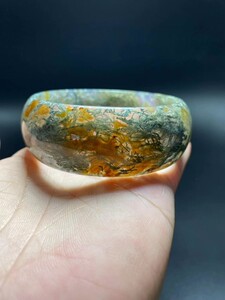 阜新本地苔癣红油玛瑙水草闪丝手镯 天然草花手镯 68mm0人付款3680