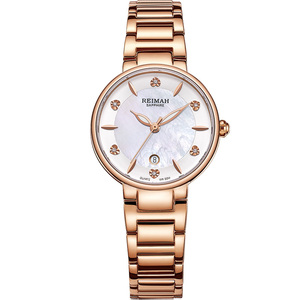 雷迈表(reimah)手表名媛系列钢带石英表女士时尚腕表女表6121l