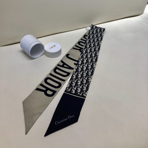 【代购】dior/迪奥 老花字母印花束发绑带包带小丝巾