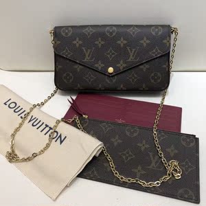 【现货】lv/路易威登 老花三合一 链条包小方包信封斜挎包