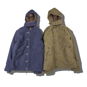 美式复古海军n-1棉服 usn连帽甲板服 加厚男士修身n1 parka观察员