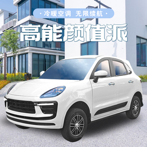 电动四轮车新能源家用代步电瓶小型4轮女士油电两用空调汽车