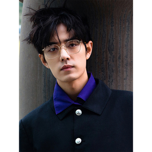 现货gucci 肖战同款小金属框彩色条纹平光镜男女 gg0681o 小王国