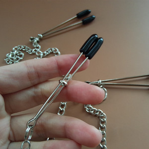 夫妻情趣调情性趣用品另类玩具 男女用双峰乳夹阴蒂夹三头阴唇夹